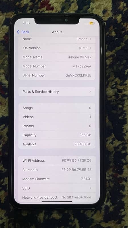 Iphone Xs Max 256gb Approved dual sim 2