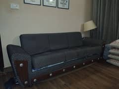 Black sofa cum bed