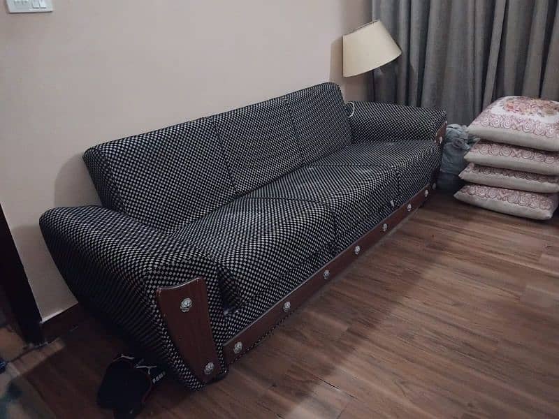 Black sofa cum bed 2