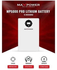 Maxpower lithium battery 24V and 48V with 10 years warranty