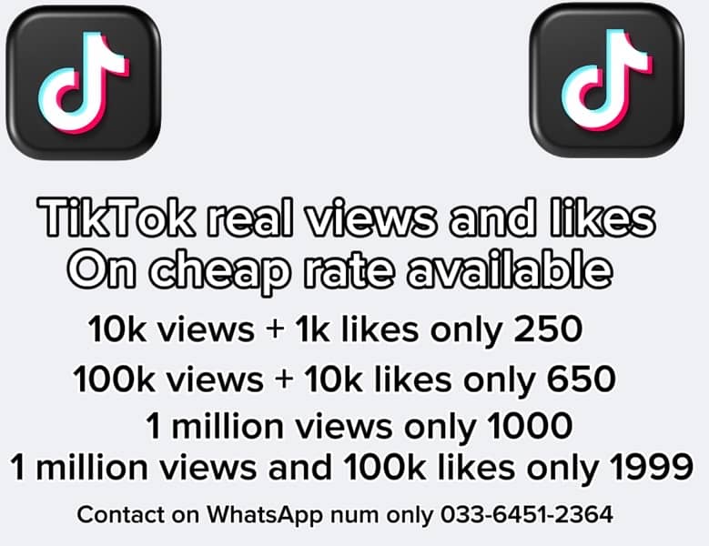 TikTok real views and likes on cheap rates 0