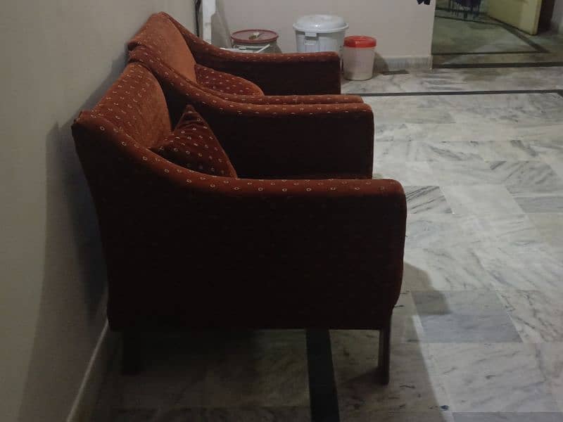 Two Sofa chairs available for sell very solid wood 0