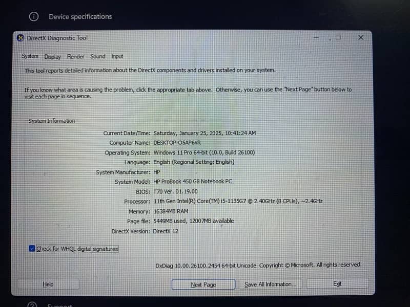 HP Probook 450 G8, i7-11th Gen, 3