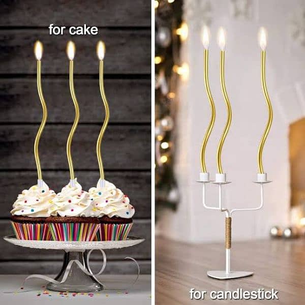 curling candles for cake or pastry Decoration pack of 6/ 12pcs. 2