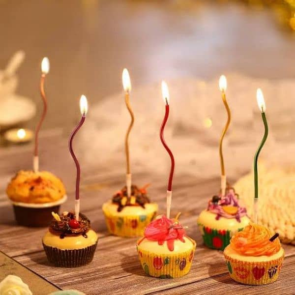 curling candles for cake or pastry Decoration pack of 6/ 12pcs. 3