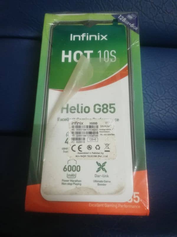 infinix hot 10s original box for sale. 1