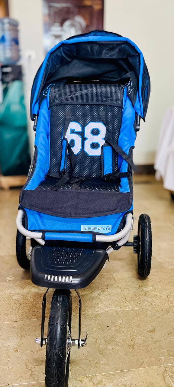 BEBELOVE Sporty Blue Baby Stroller 7