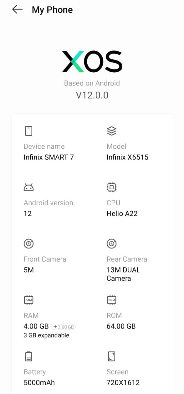 Infinix Smart 7 (64/4+3) 13