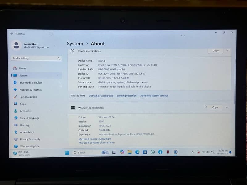 Lenovo i5 7 gen 8gb ddr4 2