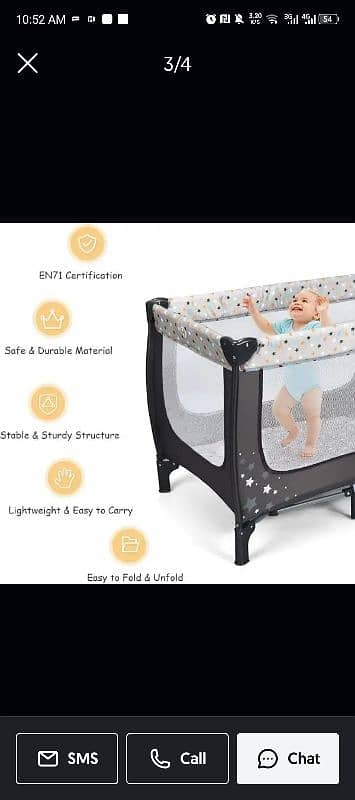 kids portable cot 1