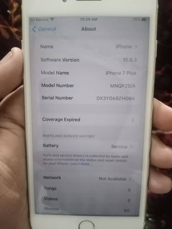 I phone 7plus nonpta  32gb all ok 10/9 0