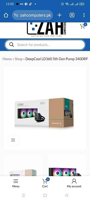 DeepCool LD360 5th Gen Pump 3400RPM Gradient Halo Effect Mirror 0