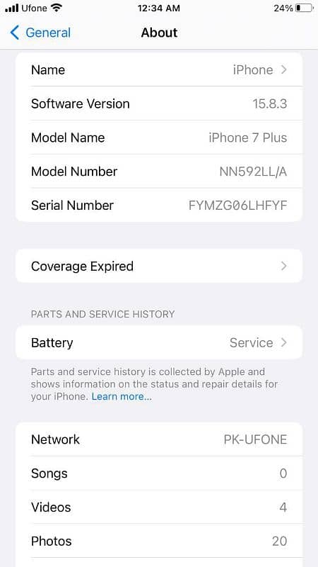 apple iphone 7 plus  pta approved LL/A 2