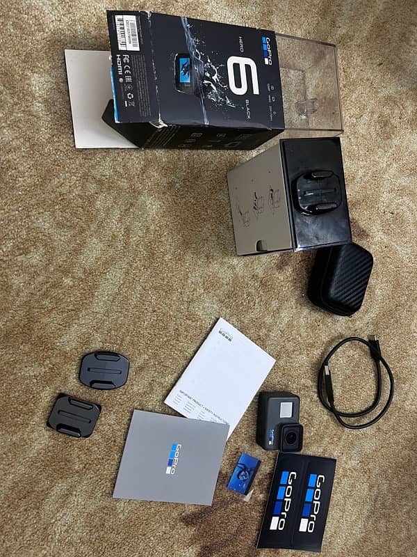 Go pro Hero 6 with accessories and Sports Kit 10