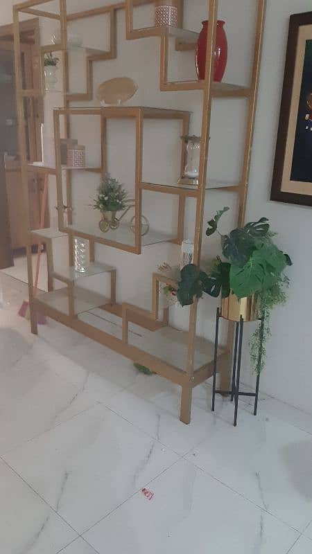 golden metal shelf for sale 1