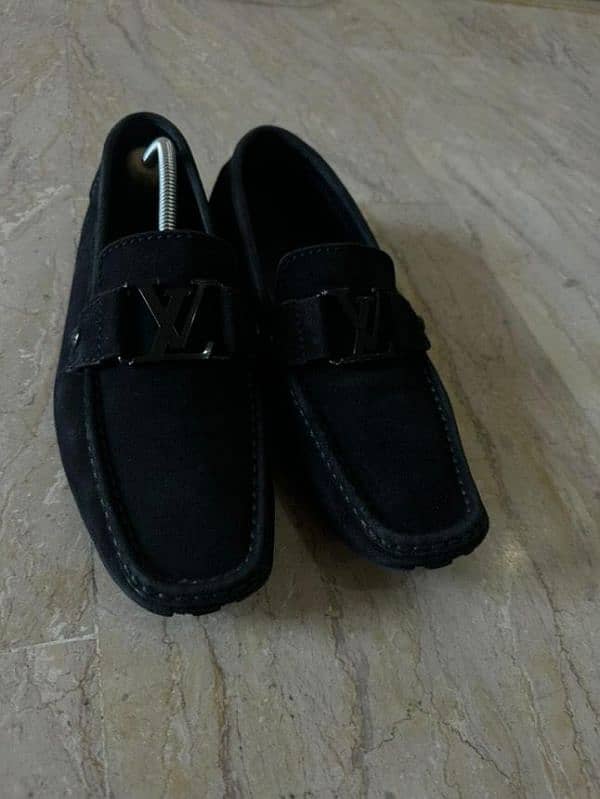 Louis Vuitton black suede Monte Carlo loafers 2