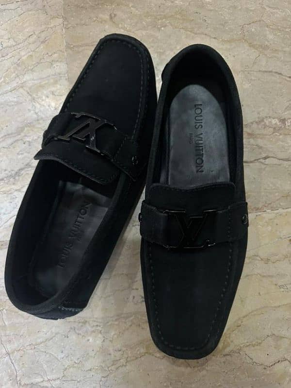 Louis Vuitton black suede Monte Carlo loafers 4