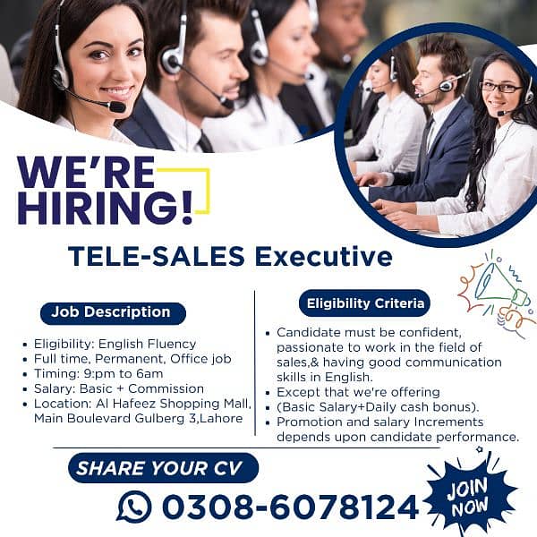 Need Male & Female for Call Center job 1