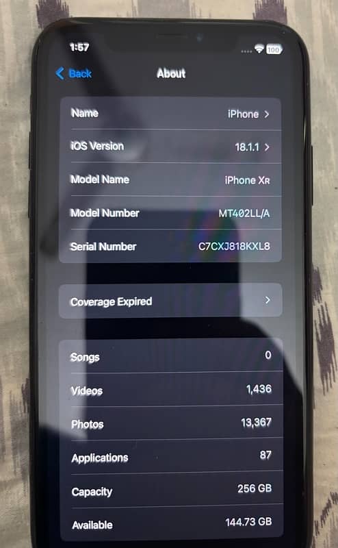 Iphone XR 256GB for sale ( non PTA) 4