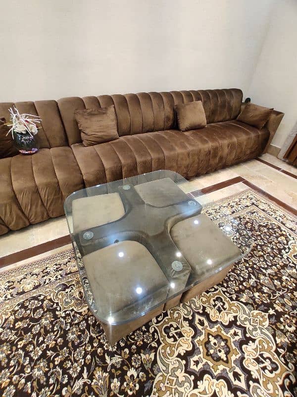 9 seater sofa set with table 4