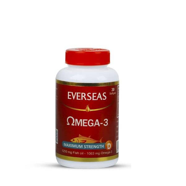 Everseas Omega-3 Maximum Strength Softgels 1