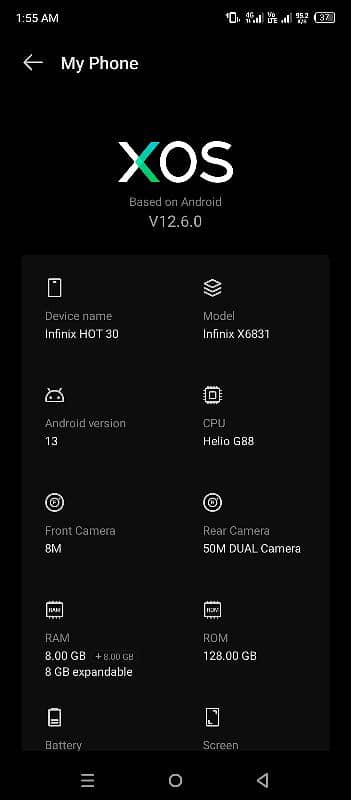 Infinix Hot 30 8+8/128 Dual Sim Exchange possible 2