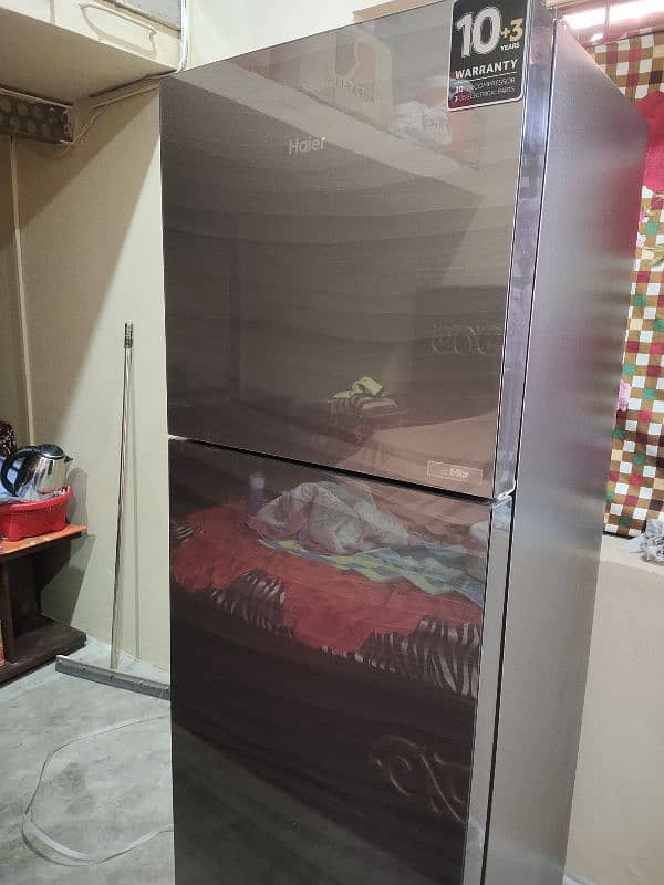 Fridge Haier medium size Glass Door fancy 6