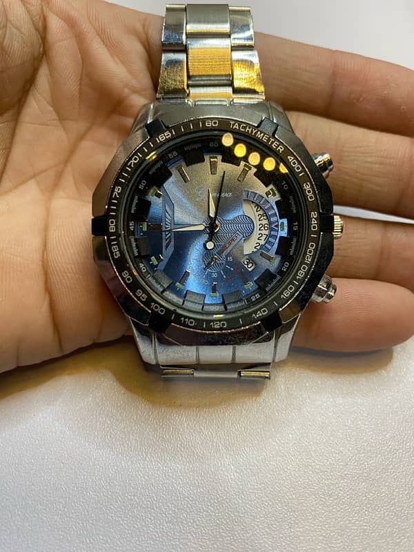 Sports Blue & Silver Watch 3