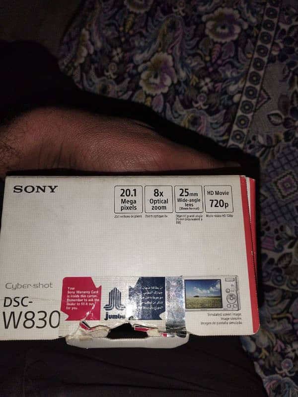 sony cyber shot 830 camera complete box charger 10.10 condition 3