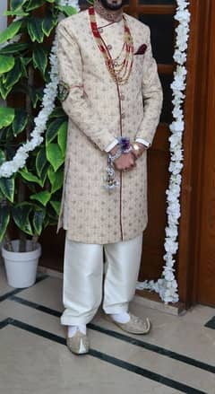 dulha Sherwani plus shoes and khussa