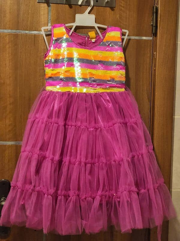 Pink frill frock 2