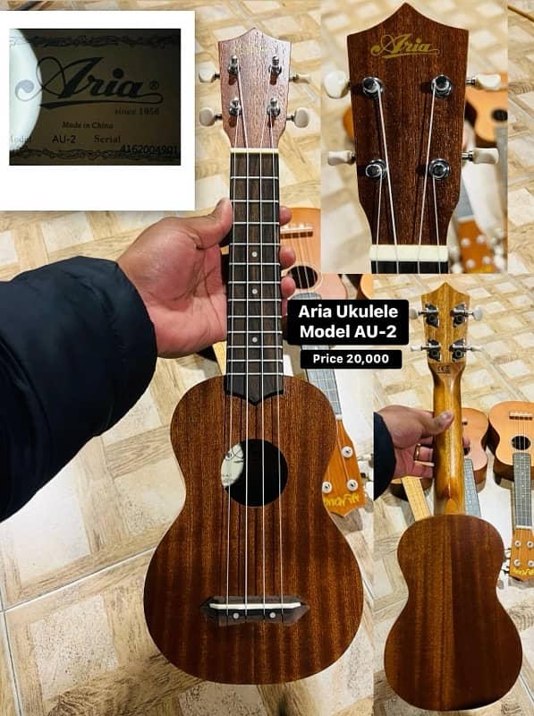 Aria Ukulele Model AU-2 We have Semi Acoustic Bass Nylon Pinao Keyboar 0