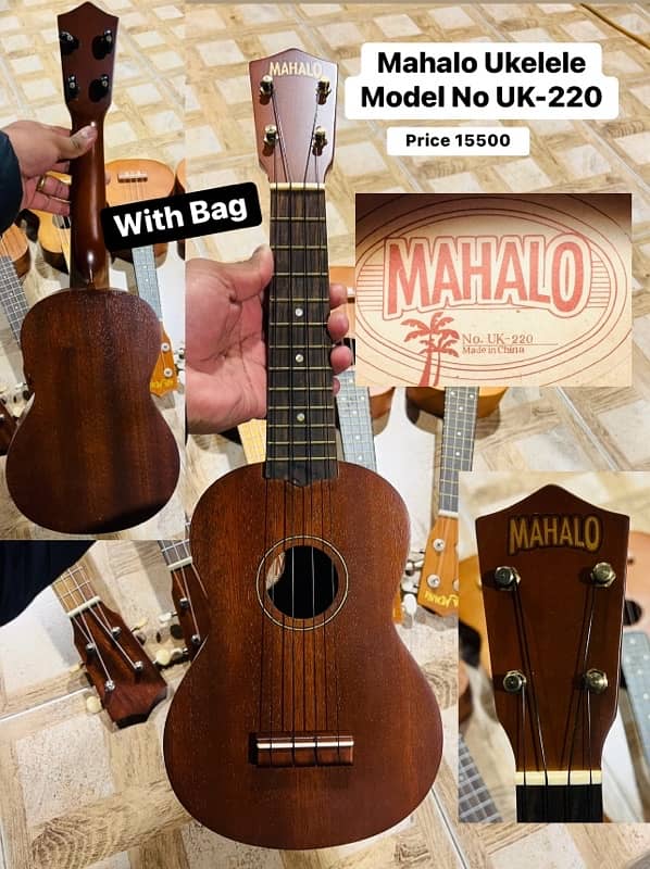 Aria Ukulele Model AU-2 We have Semi Acoustic Bass Nylon Pinao Keyboar 4