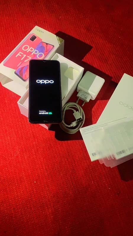 oppo f17 all orignal complete Box charger 7