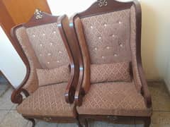 Elegant Vintage Wooden Arm chairs – Set of 2