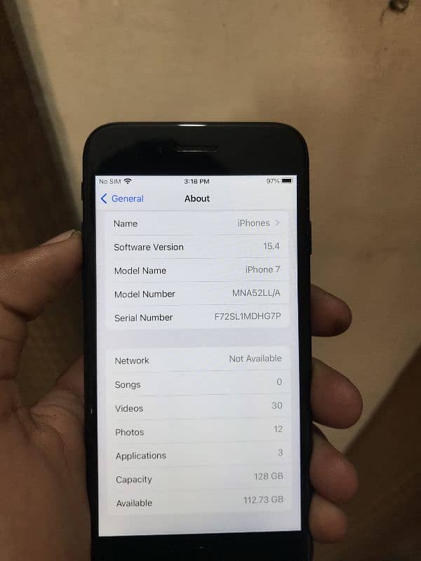 IPhone 7 128 Gb non Pta  Urgent sale 03185146868 call 3