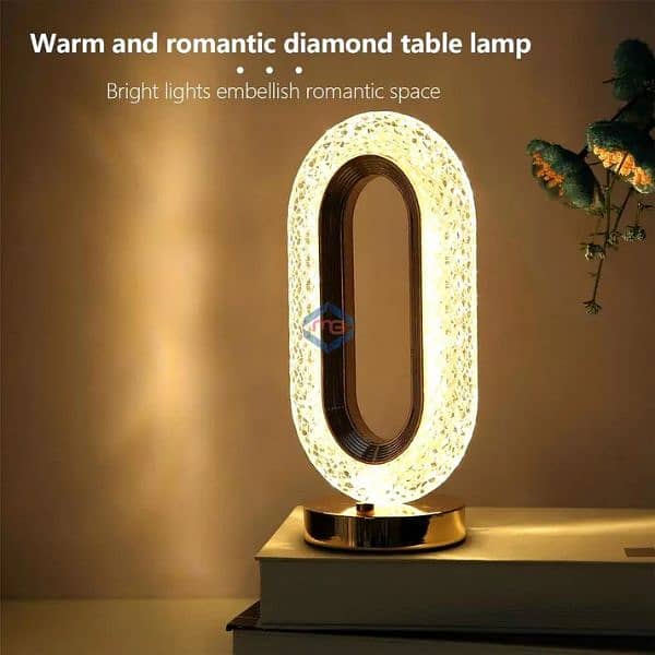 table Lamp rechargeable three mod light oval shape 6