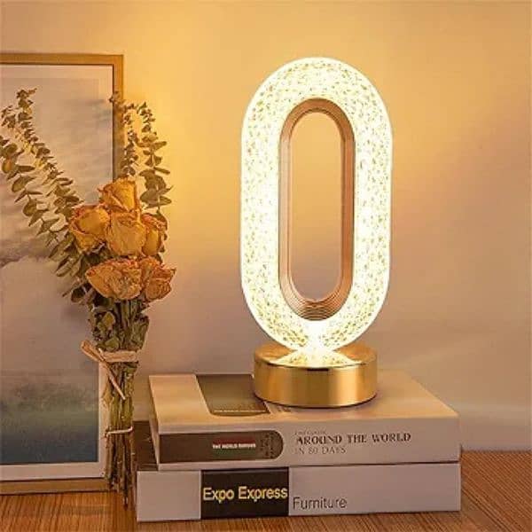 table Lamp rechargeable three mod light oval shape 11