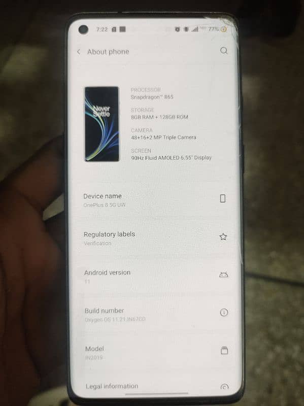 oneplus 8 5g uw (single sim pta approved). . 1