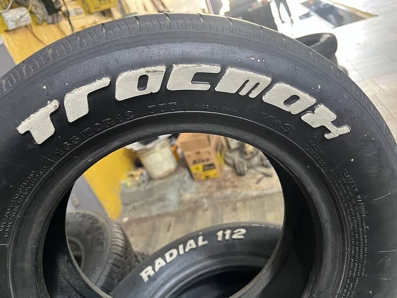 2 tyres 165-70-12 trakmax made in china used 0