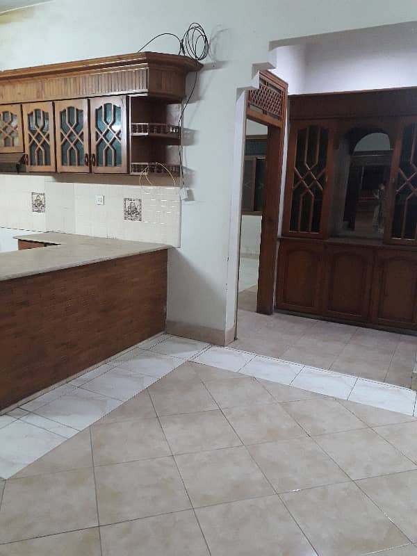 three bed dd 1st floor portion for rent in johar 2