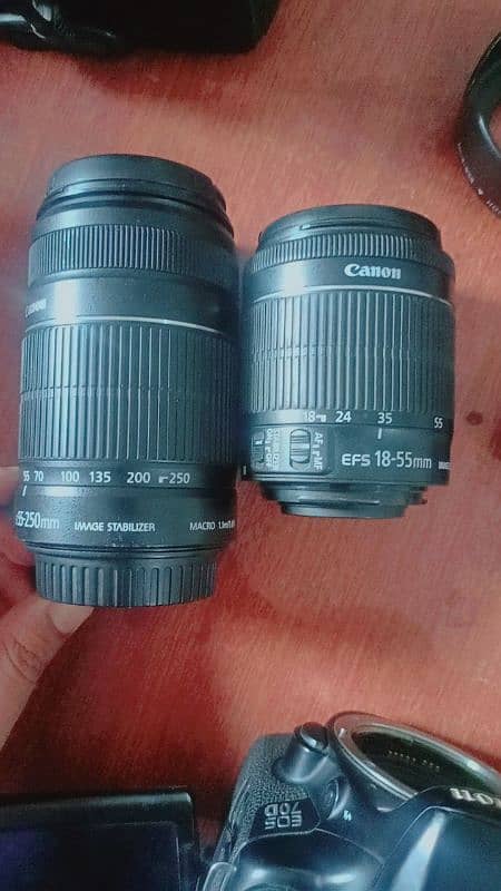 DSLR camera Canon D70 with 2 lines 18/55mm and 250mm 3