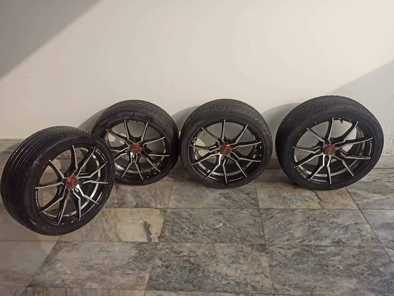 17 Inch Alloy Rims 215/45 r17 with Tyres for Cars (4 Nuts) 1