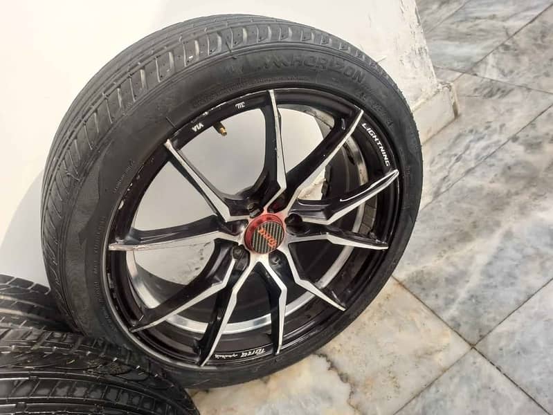 17 Inch Alloy Rims 215/45 r17 with Tyres for Cars (4 Nuts) 2