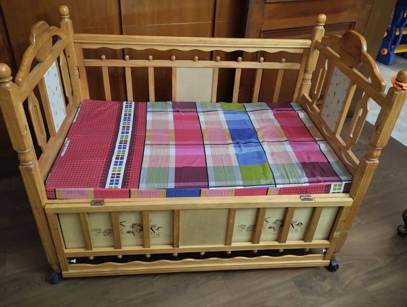 Baby cot for sale along with mattress 6