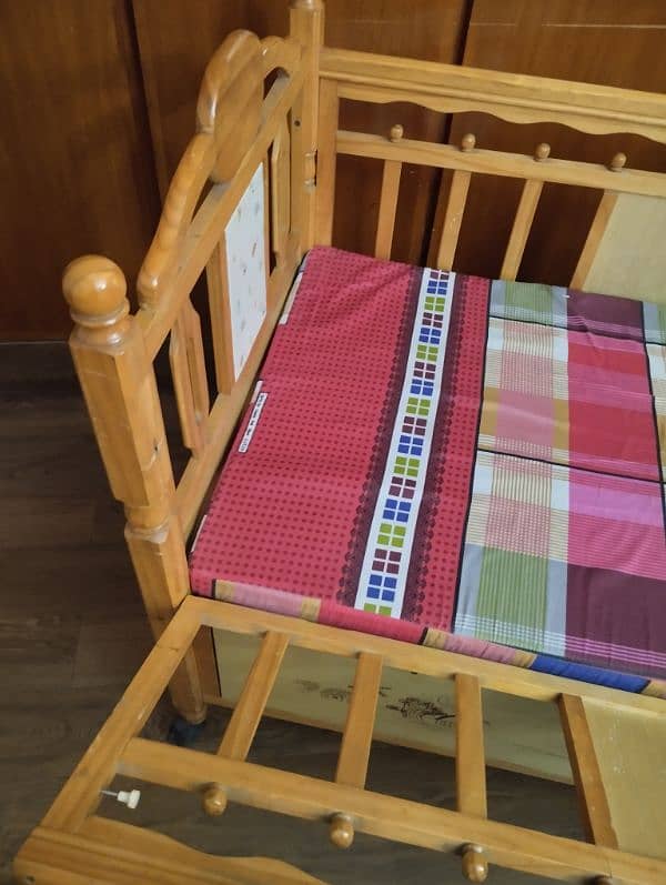 Baby cot for sale along with mattress 7