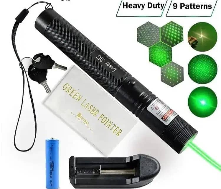 Durable Portable Laser Light Pointer - 1 Pc Rechargeable with ChargerE 2