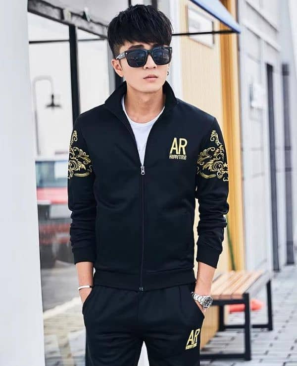 men's fleece track suite 2PCs 1