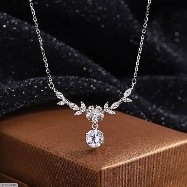 Difeng 99 sterling silver blossom Necklace - Elegant clavicle chain 0