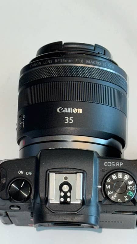 Canon EOS RP body with canon RF 35mm f 1.8 lens 2